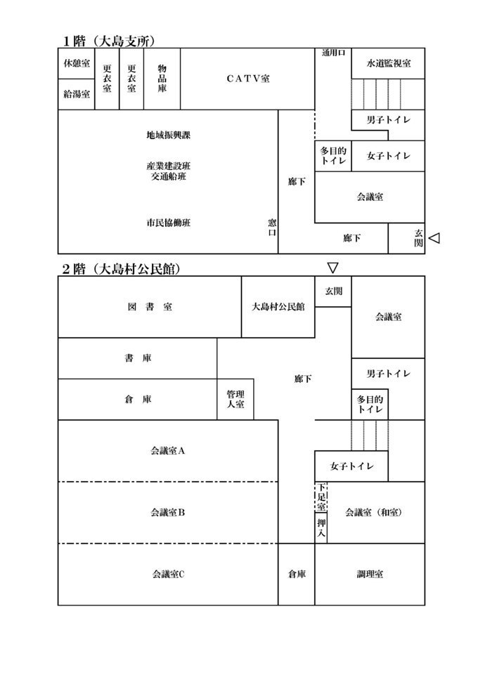 平戸市大島支所配置図