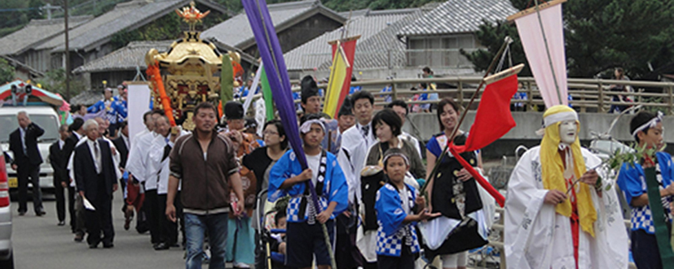 大島のお祭りの写真