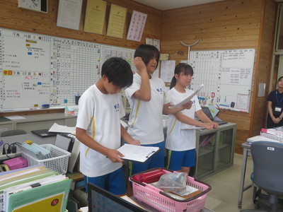 職場体験最後の挨拶