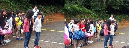 野外宿泊学習到着式