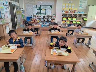 給食に平戸牛