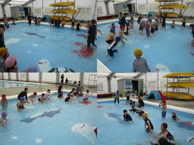 水泳指導の様子
