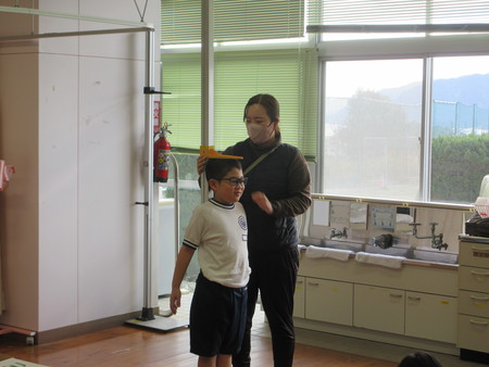 身体測定の様子