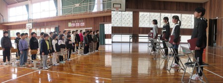 卒業式練習の様子